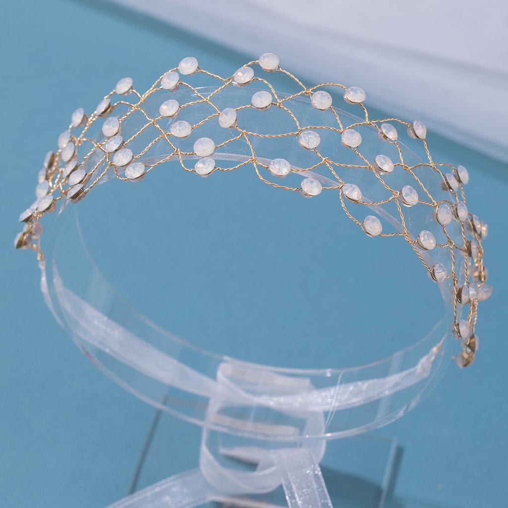 Simulated Pearls Headband Hair Chain for Bridal Wedding Headdress Tiara Jewelry Women Hair Accessories Wedding Noiva Hairbands