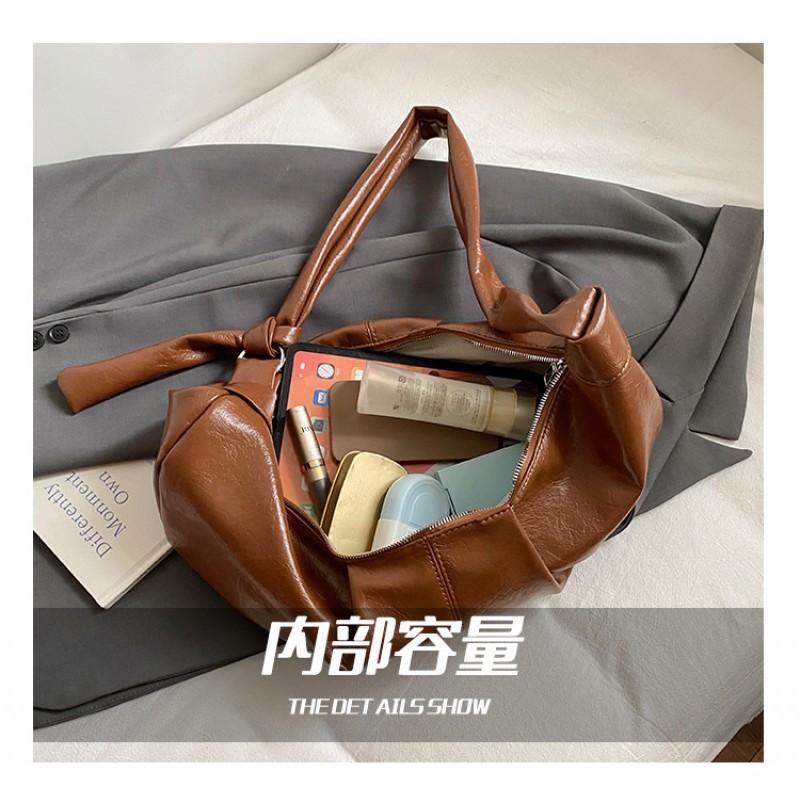 Lazy Style Retro Large-capacity Bag Women's 2025 New Pleated Dumpling Casual All-matching Texture Shoulder