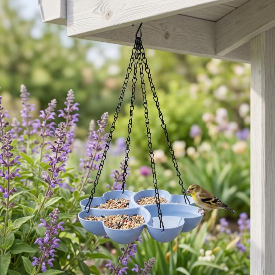 Bird Feeder No-drill Installation Large Capacity Outdoor Wild Bird Feeder Fade-resistant Uv Protection Bird Feeder