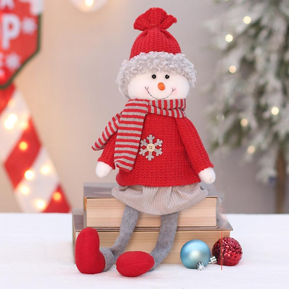 Soft Snowman Elk Telescopic Doll Santa Claus Merry Christmas Decoration Xmas Decor