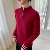 2025 Women's Autumn/Winter Half-Zip Stand Collar Cashmere Knit Sweater - Loose, Slimming, Thick Base Layer