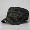 Winter old man hat men's warm camouflage flat top hat cotton old man fleece ear protection cap