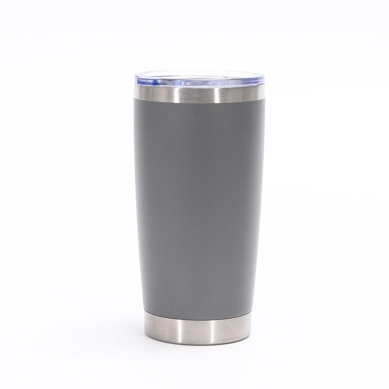 20oz Double Wall Vacuum Insulated Stainless Steel Travel Mug Car Office Home - Lightweight Portable Cup With Press Lid