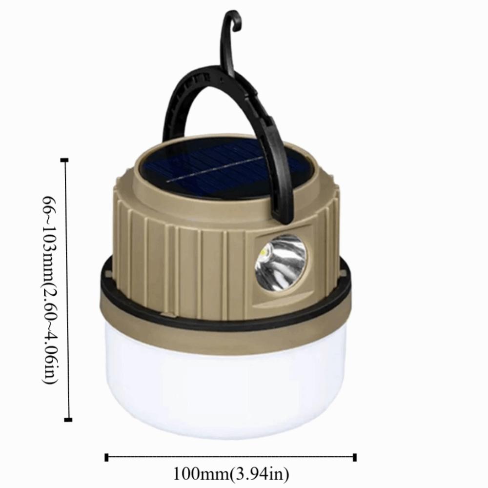 USB Rechargeable Solar Camping Light LED Adjustment Portable Emergency Lamp Hanging Waterproof Outdoor Lanterns Travel