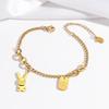 Cherry Epoxy Titanium Steel Bracelet for Women - Sweet Dopamine-Inspired Design
