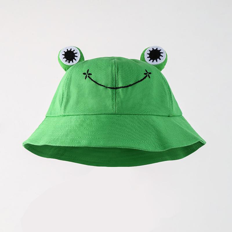 

Frog hat for spring and summer, foldable wide brimmed sun hat for men and women, frog big ear sun hat зелений