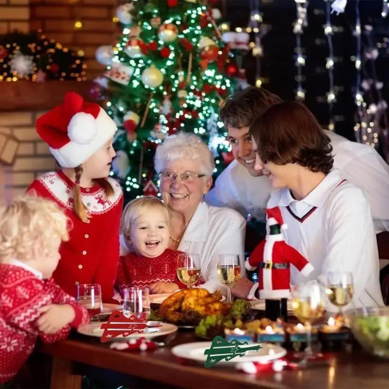 1-10Pcs 2026 New Christmas Tree Cutlery Knife Fork Covers Table Decor Xmas Tableware Pocket Holder Bag New Year Xmas Party Decor Gifts