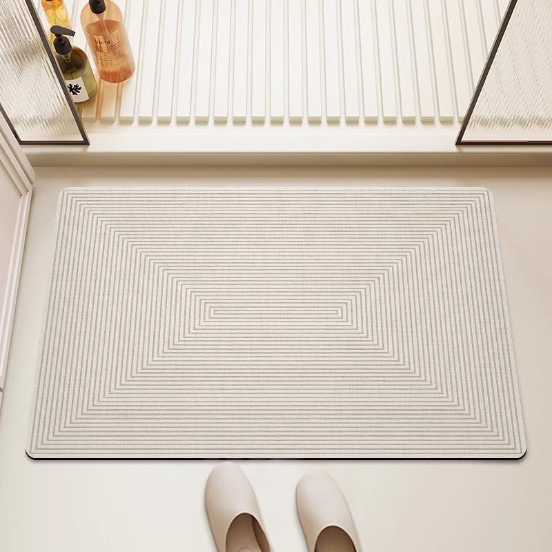 Bathroom Floor Mat, Water Absorbent and Anti Slip Soft Diatomaceous Earth Floor Mat, Toilet Foot Mat
