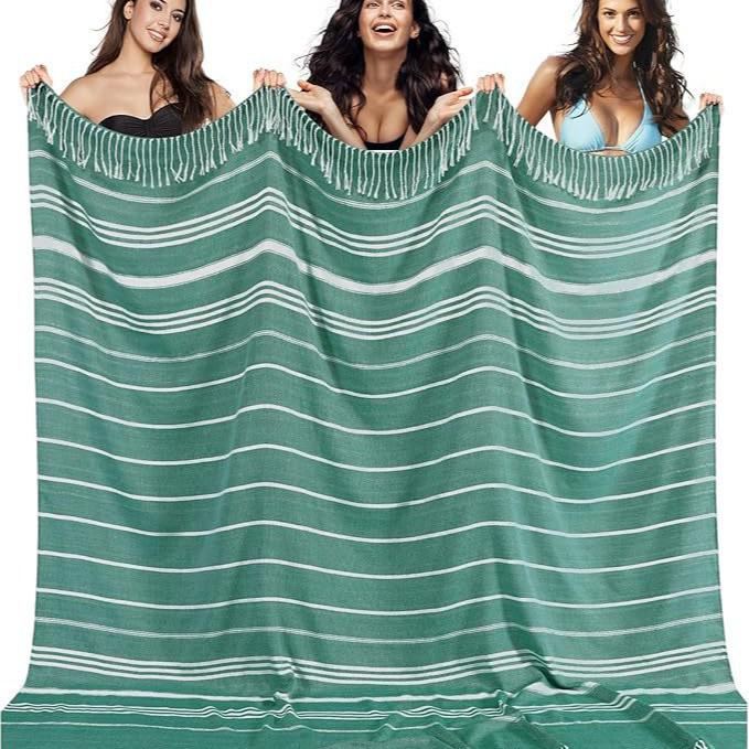 Турецкое пляжное полотенце с кисточками 72in x 72in