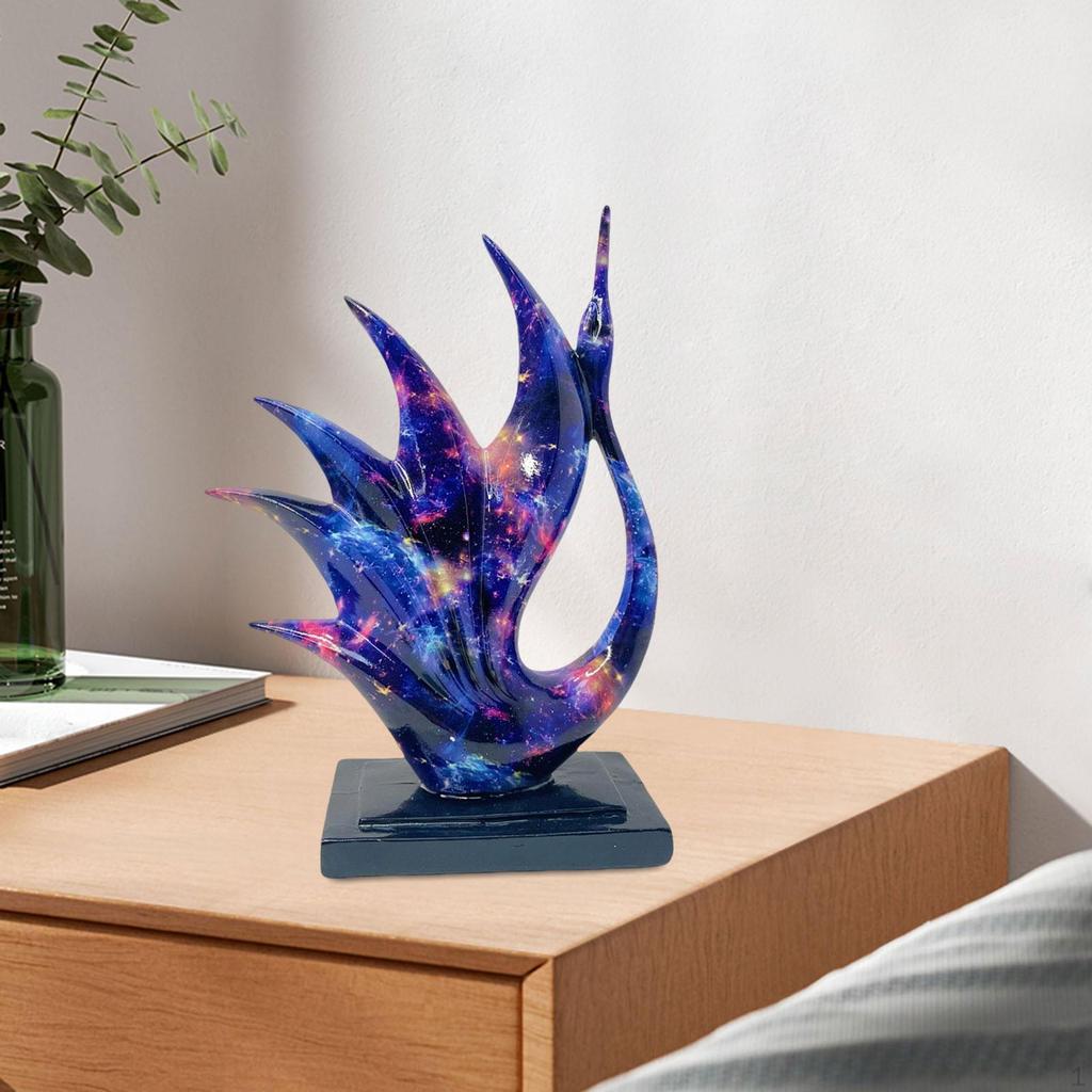 Abstrakte Schwanenstatue Tierplastik Kunsthandwerk, Tischornament, Dekorative Figur für Tisch