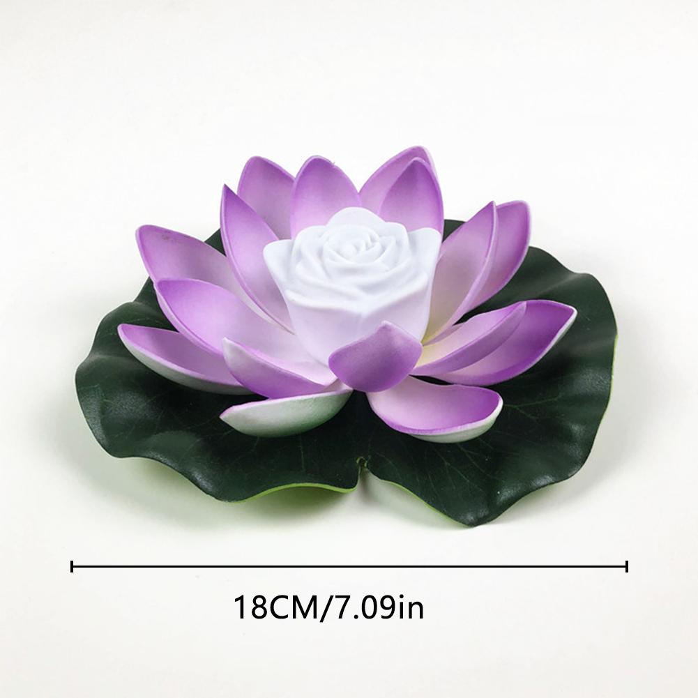 Lotus Floating Lantern Waterproof Decorative River Lantern Floating Pool Light Battery Operated Blessing Water Lily Candle Light