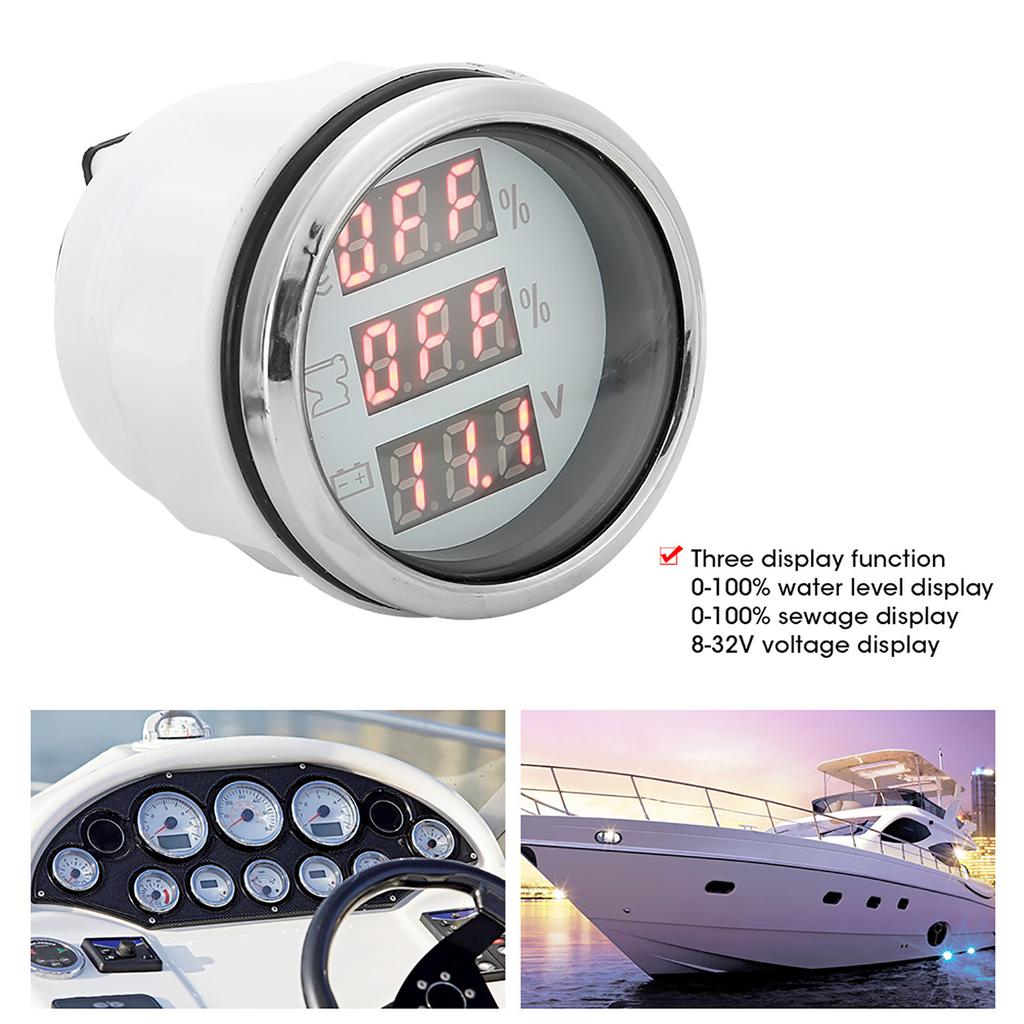 52MMCelsius2in 3‑In‑1 Water   Meter Sewage Gauge Voltage Instrument 0‑190 Ohm  EU Standard