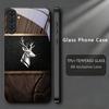 Elite Metallic Stag Black Phone Case For Samsung A32 A33 A34 A35 A36 A37 A51 52 52s A53 A54 A55 A56 A57 A71 A72 A73 Glass Cover