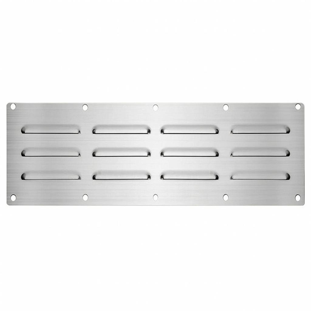 Horizontal Slat Ventilation Panel Surface-Mount for Built-in Barbecue Enclosures