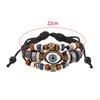 Braided PU Leather Bracelet ,Handmade Beaded ,Adjustable Length Gifts Vintage Hollow Carved