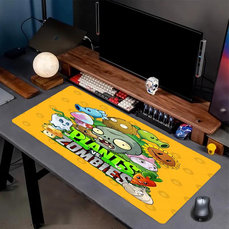 Pflanzen vs. Zombies Print Mauspads, Anti-Rutsch Schreibtisch-Tastaturmatte, für PC Laptop Gaming Arbeiten Tägliche Nutzung, Coole Festival Überraschungsgeschenk