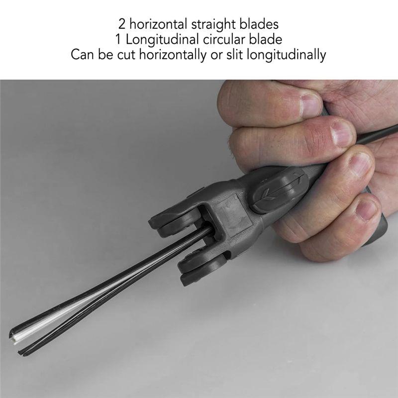 AEE4-Fiber Optic Cable Stripper Practical Multi Functional Adjustable Blade Depth Fiber Optic Drop Cable Slitter For FTTH