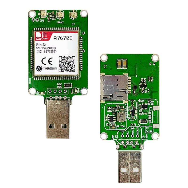 SIMcom A7670E-LASE CAT1 USB Dongle , Support Data+voice 1pcs