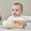 ArtiRabbit Infant's Length-Adjustable Silicone Bib, 1 Piece, 1 Piece, Cream Vanilla