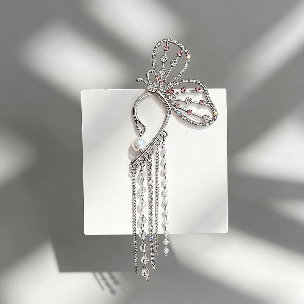Fairy Butterfly Rhinestone Tassel Long Ear Hanging Girl