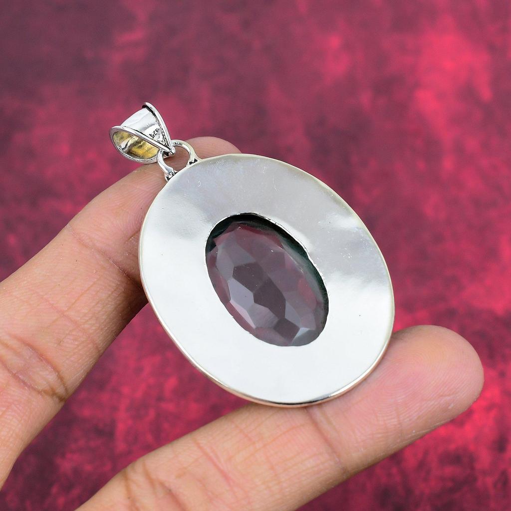 Μενταγιόν Aqua Apatite, μενταγιόν από μασίφ ασήμι 925 Χειροποίητο κόσμημα από πολύτιμους λίθους, ολοκαίνουργιο μενταγιόν δώρα για τη σύζυγο