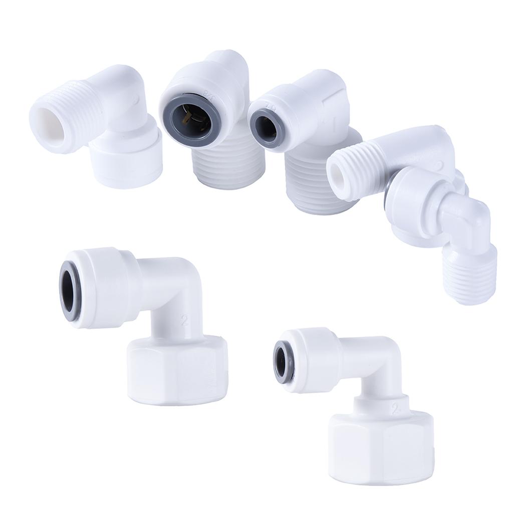 90 Grad Winkel RO Wasseranschluss 15 Typen Innen- Außengewinde 1/4 3/8 POM Schlauch PE Rohrverbinder Filter Umkehrosmose Teile