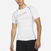 Nike Pro Stampa Logo Allenamento Sport Traspirante Manica Corta Fitness Top Uomo Top Bianco DD1993-100
