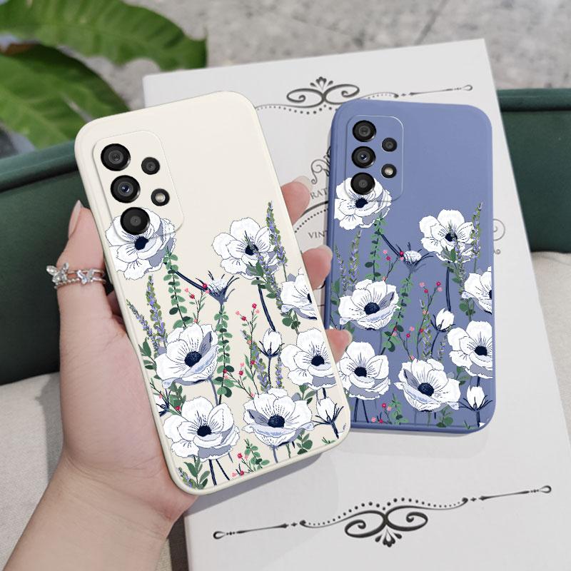 Sunrise Flower Phone Case For Samsung A73 A53 A33 A23 A13 A04 A04S A72 A52 A52S A32 A22 A12 A71 A51 4G 5G