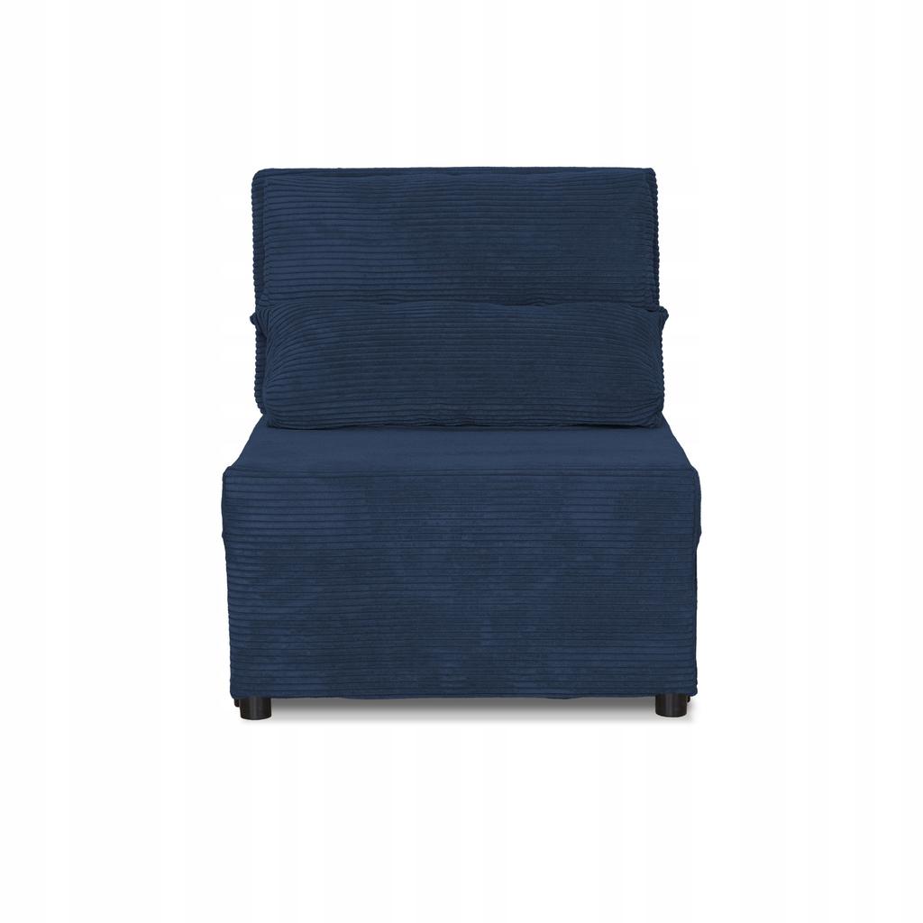 Fold-out Armchair Sleeping Function KIMO Bedding Container Family Furniture Navy Blue