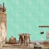 Mint and Sea Stars Wallpaper for Living Room and Bedroom 50x1000