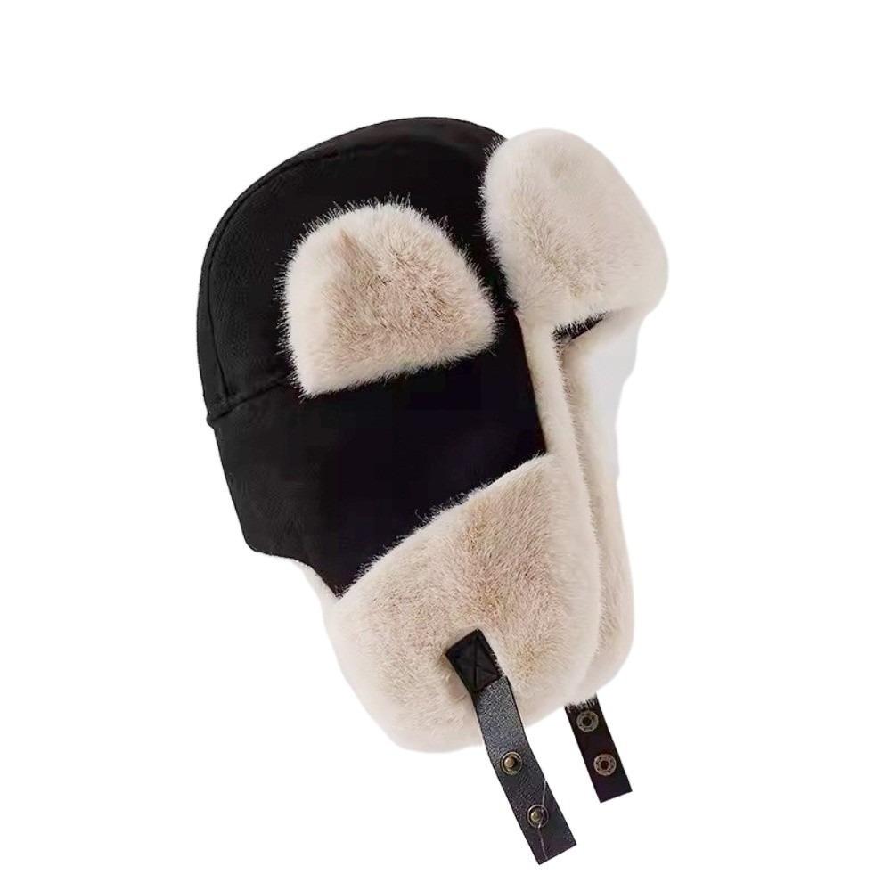 Thickened Winter Plush Hat Fleece Earflap Hat Fashion Ear Protective Hat Women