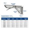2pcs 8/10/12/14/16/18 Inch Folding Angle Bracket Triangle Shelf Heavy Support Adjustable Wall Mounted Bench