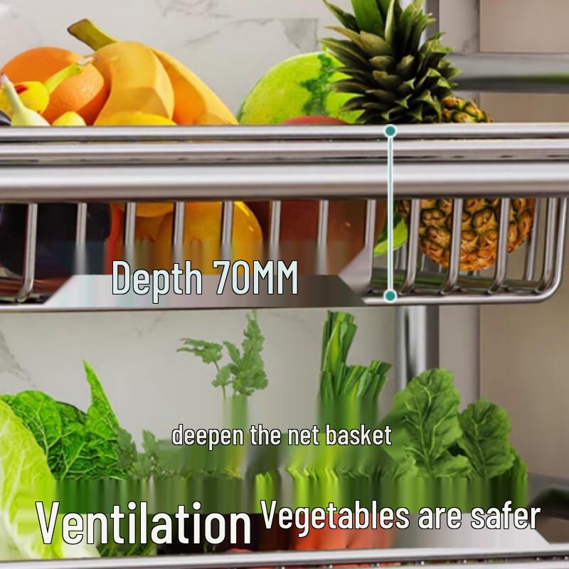 Bieying Floor-Standing Kitchen Organizer with Baskets