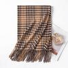 Womens Thickened Houndstooth Scarf With Contrast Colors Warm Winter Wrap Daily Wear Office Style