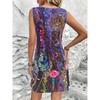 Printed Fashionable Casual Elegant Breathable Round Neck Vest Dress New Style Women's Casual Skirt Vacation Women's Sleeveless Midi Dress
