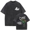 MF DOOM Yıkanmış Siyah Grafik Tişört Hip Hop Rap Sokak Giyimi Unisex Tişört