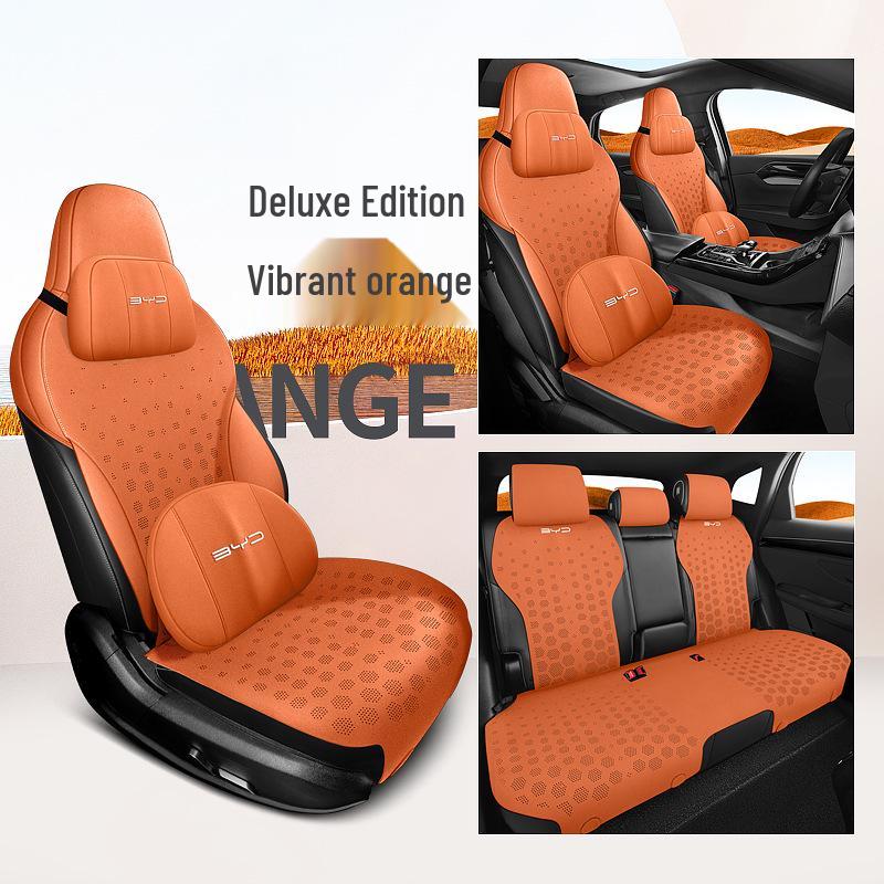 BYD Qin PLUS Car Seat Cushion - Suede Saddle Cover, All-Season Style
