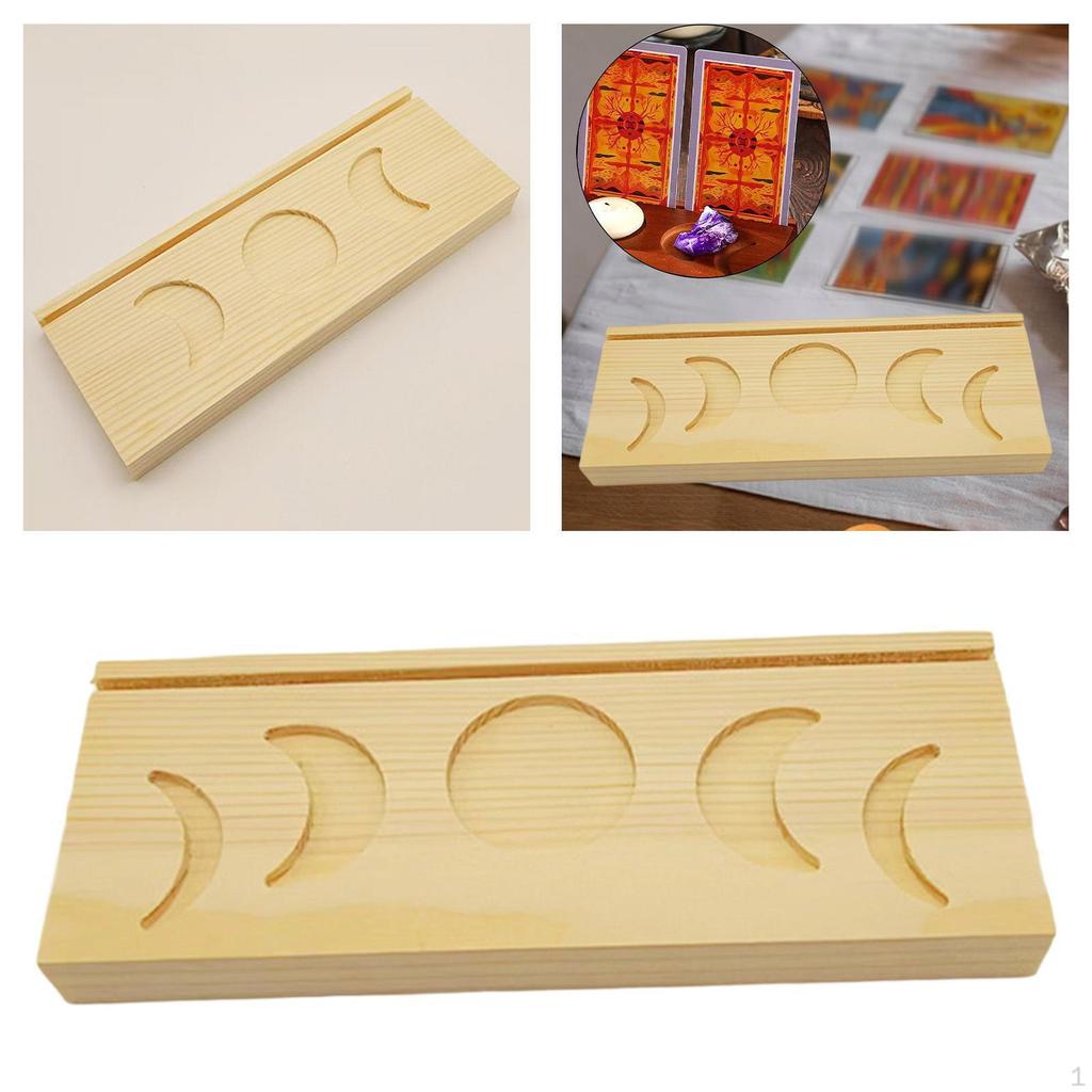 Wooden Tarot Reading Decorative Tray Board Altar Stand for Pagan