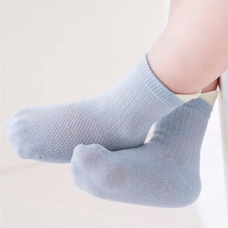 Infant Baby Socks For Boys Girls Summer Mesh Thin Children's Cotton Girl Boy Sock Solid Toddler Soft Kids Sock 0-5Years