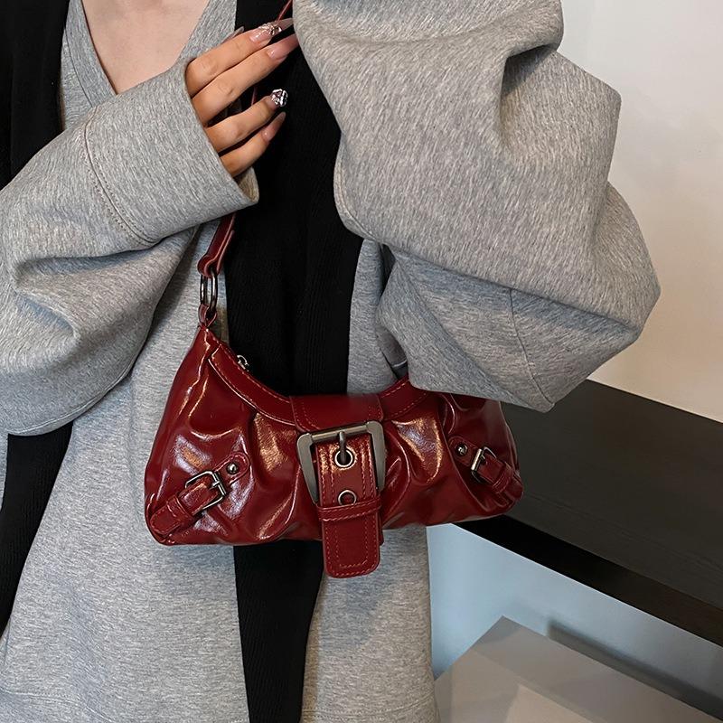 New moon bag women's small bag new autumn personality simple trend single shoulder niche texture casual armpit bag