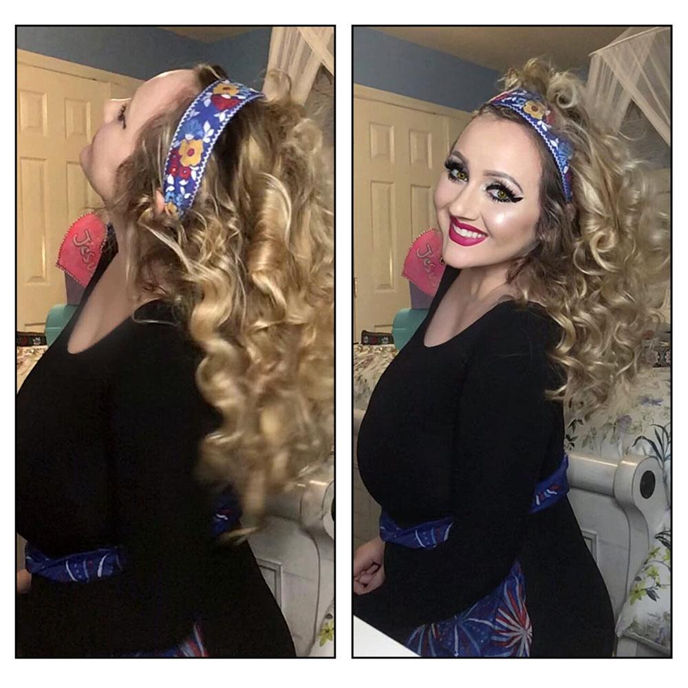 Ethnic Hair Hoop Decorative Boho Embroidery Headband Bohemian Hair Accessory Ethnic Embroidery Tape Headband For Weddings