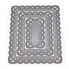 Lace Rectangular Frame Metal Silvery Stencil Embossing Cutting Dies For Diy Scrapbooking Paper Album Cards Making