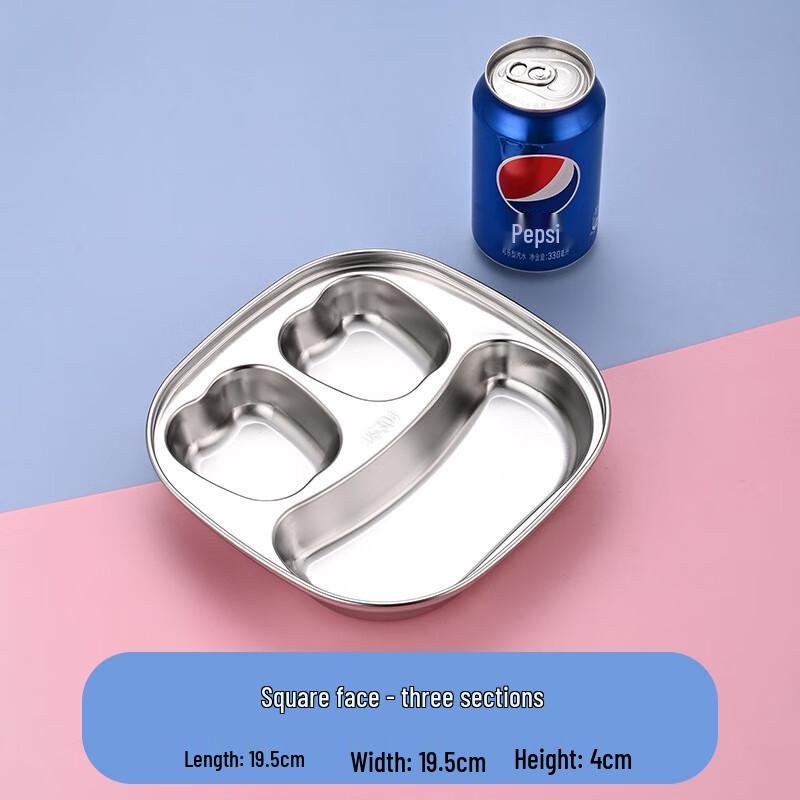 LIJIA FITMENT Stainless Steel Kids Divided Meal Plate