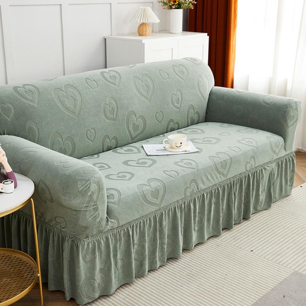 Thickened Skirt Jacquard Sofa Cover Full Coverage Universal Slip Proof Dustproof Sofa Cushion Cover
