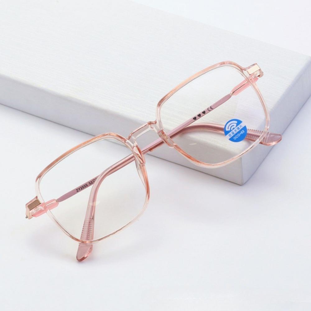 Anti-radiation Blue Light Glasses Transparent Square Frame Glasses for Women Eyewear