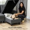 Three-Seater Storage Sofa Bed - Charcoal Grey
