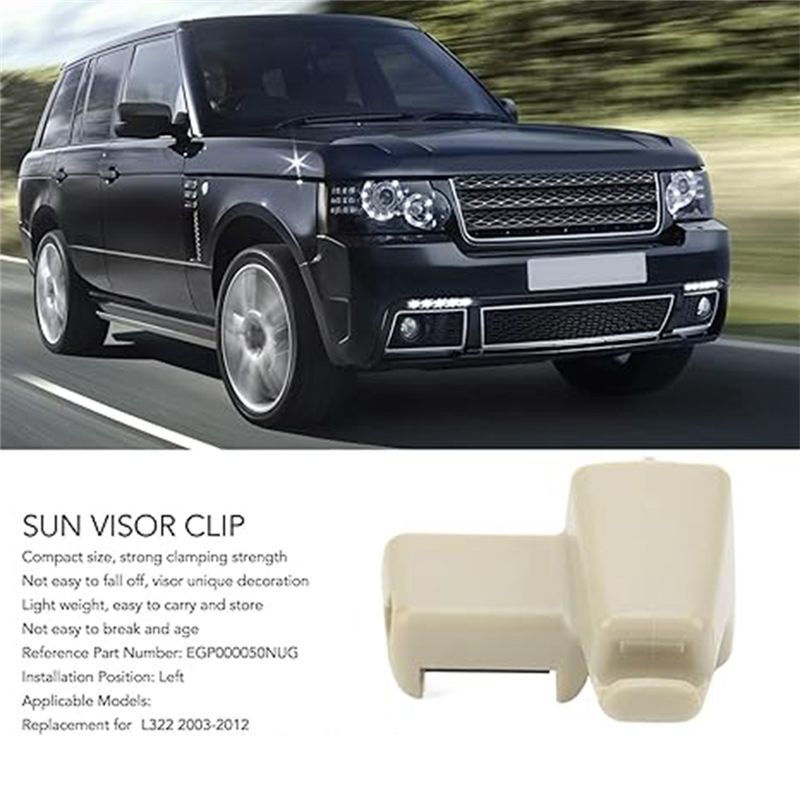 AA92-Interior Sun Visor Clip For Land Range Rover L322 2003-2012 Sun Visor Clip Retainer EGP000050NUG EGP000040NUG