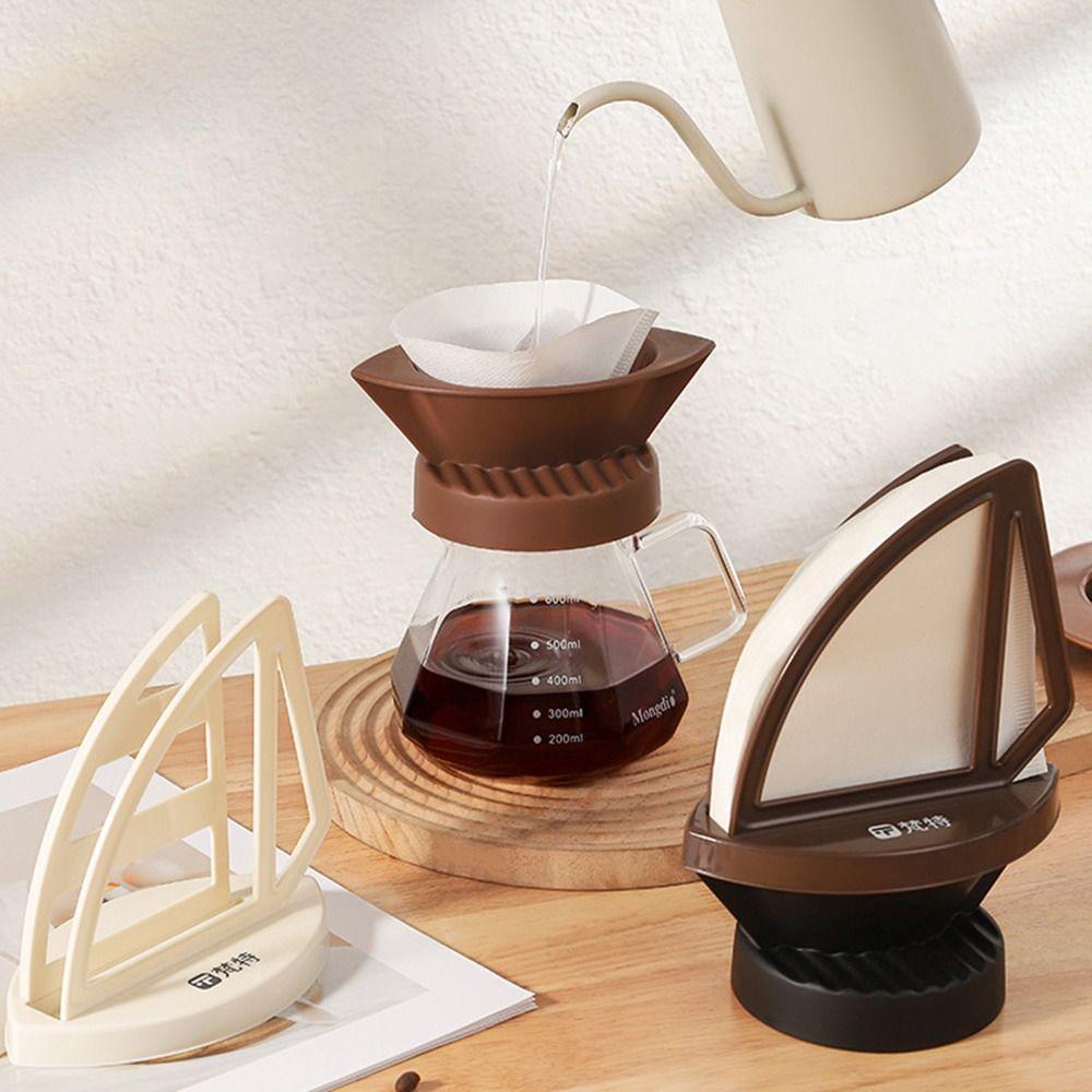 

Sailboat Shape Coffee Filter Paper Holder Creativity Tea Funnel Filter Cup Kitchen Utensils коричневий