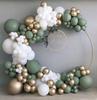 Bruiloft Verjaardag Babyborrel Geslachtsonthulling Decoraties Stofblauw Wit Ballonnenboog Slingerset