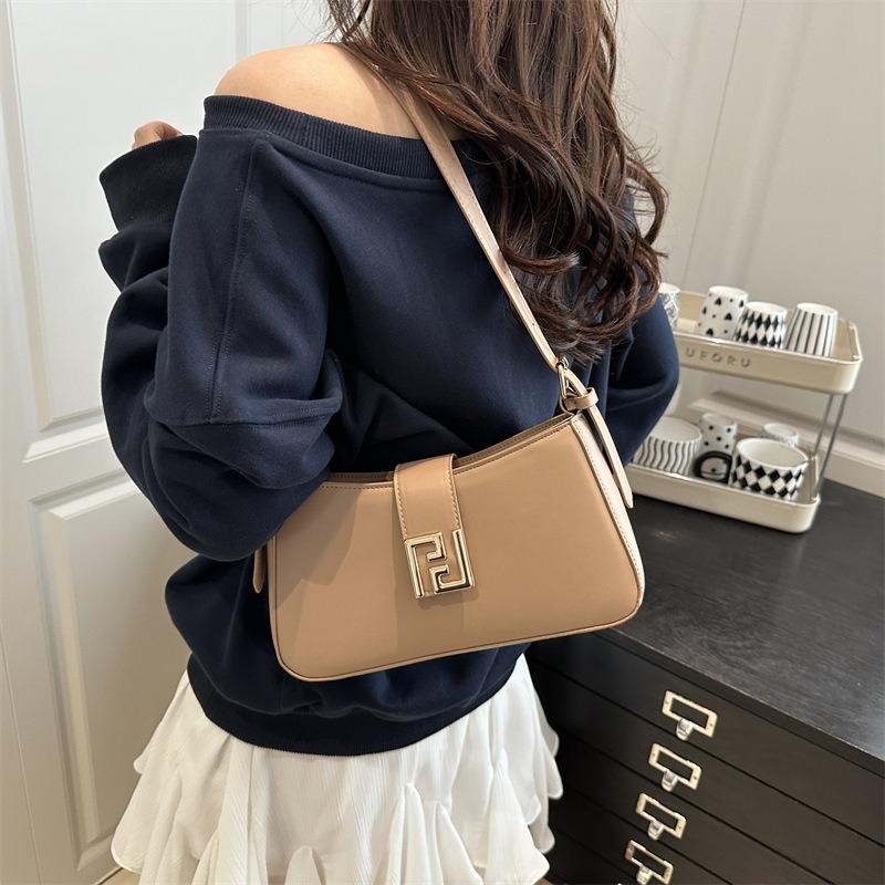 New Fashion Trend Versatile Daily Commuter Solid Color Simple Shoulder Underarm Bag Premium Handbag